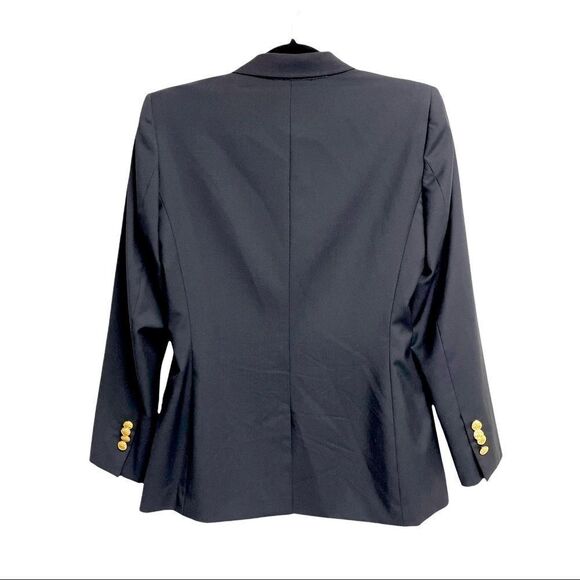 BROOKS BROTHERS Ing Loro Piana & C Wool Navy Blue Button Front Blazer 8P - Picture 5 of 7